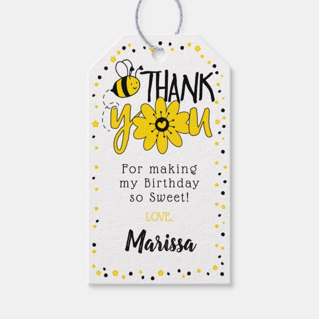 Humble Bee Favor Tags Geschenkanhänger (Vorderseite)