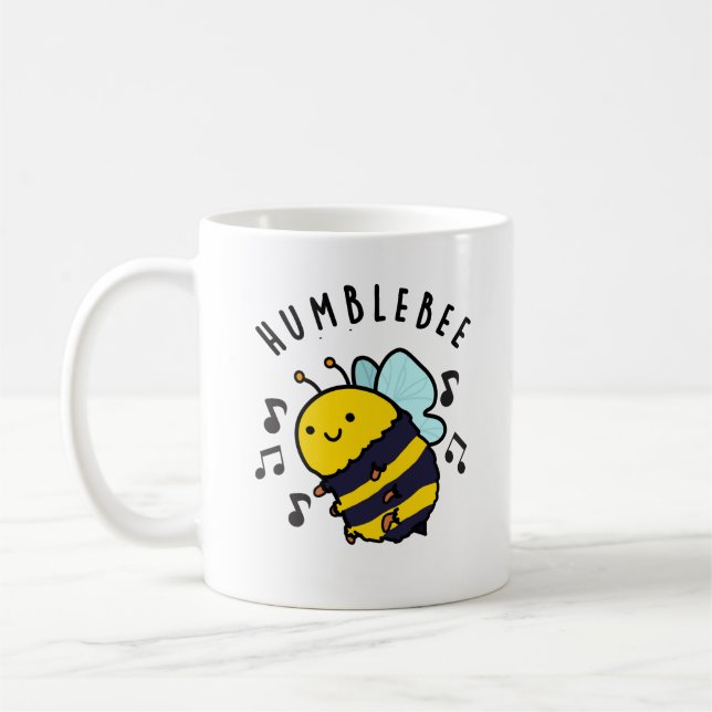 Humble Bee Funny Bumblebee Pun Kaffeetasse (Links)
