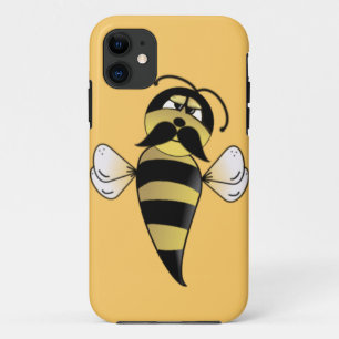 Humble Bee mit Mustache iPhone 11 Hülle