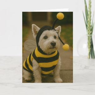 Humble Bee Westie Halloween Karte