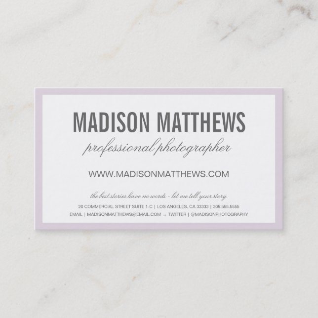 HUMBLE | GESCHÄFTSKARTEN VISITENKARTE (Vorderseite)