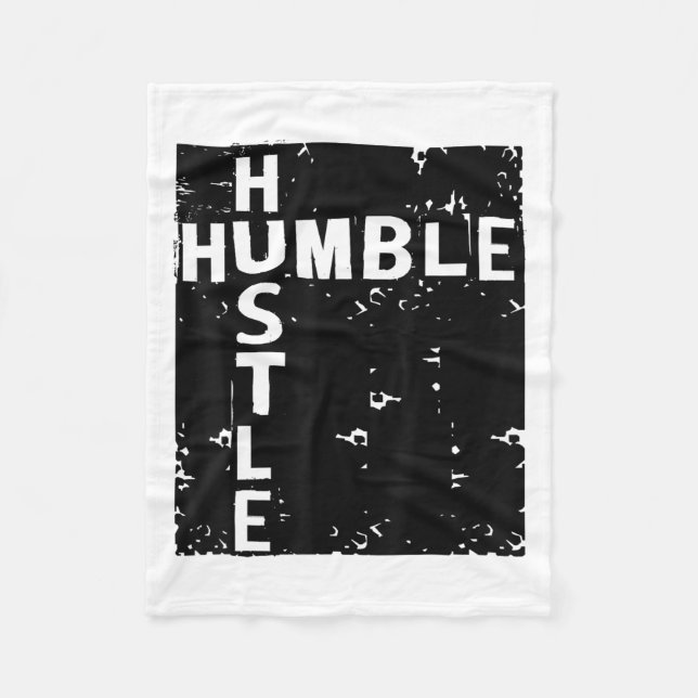 Humble Hustle Insrational Motivational Entrepreneu Fleecedecke (Vorderseite)
