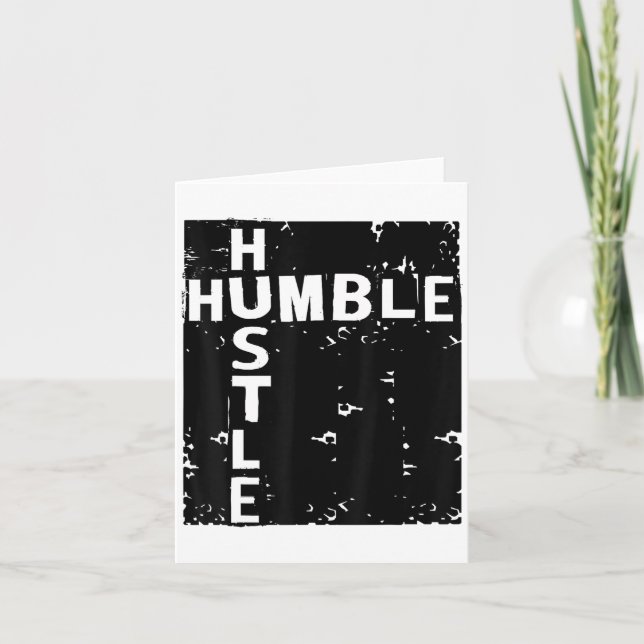Humble Hustle Insrational Motivational Entrepreneu Karte (Vorderseite)