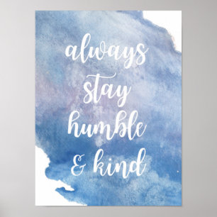 "Humble + Nettes" Aquarell-Plakat Poster