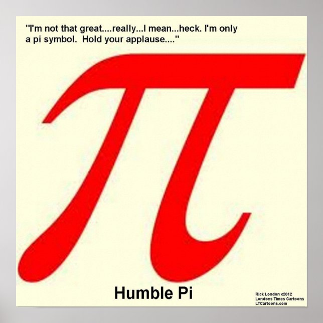 Humble Pi sind Square Funny Poster (Vorne)