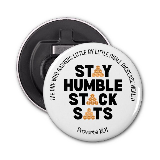 HUMBLE STACK SATS Crypto bleibe Flaschenöffner (Vorderseite)