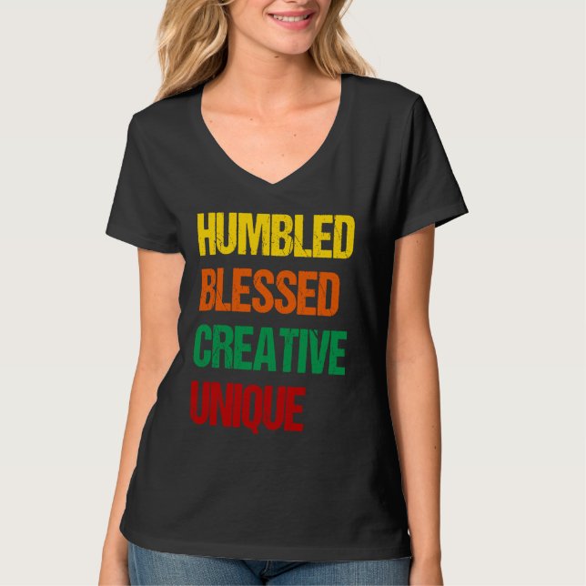 Humbled Blessed Creative Unique T-Shirt (Vorderseite)