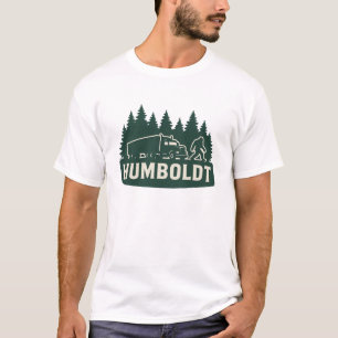 Humboldt Bigfoot-Sattelschlepper & Wald-Silhouette T-Shirt