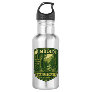 Humboldt County „Land der Riesen“ Vintage-Abzeiche Edelstahlflasche