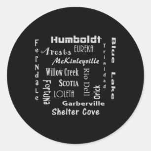 Humboldt County  Runder Aufkleber