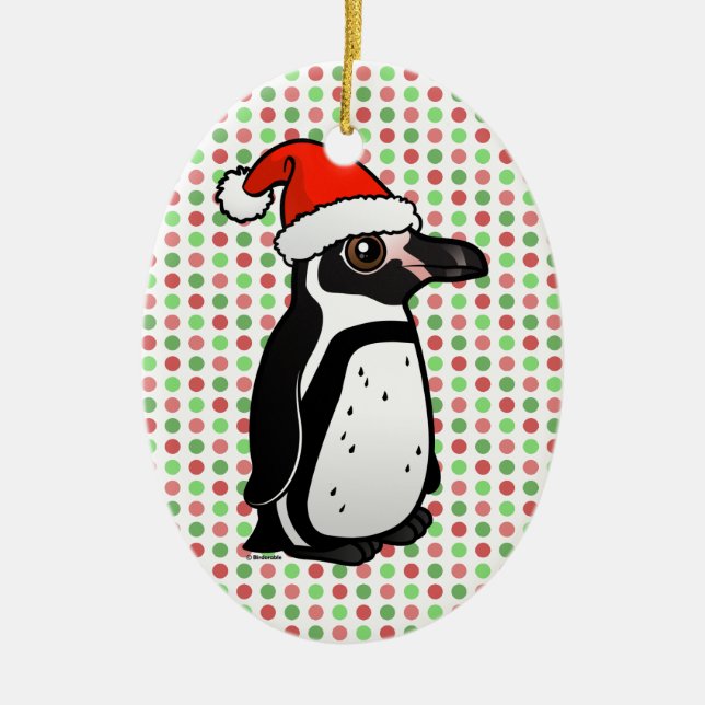 Humboldt Penguin Santa Keramik Ornament (Vorne)