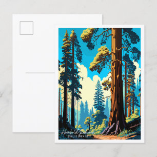 Humboldt Redwoods Kalifornien USA Vintage-Reise Postkarte