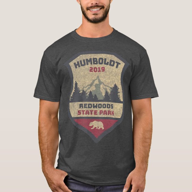 Humboldt Redwoods Souvenir Campground Redwoods T-Shirt (Vorderseite)