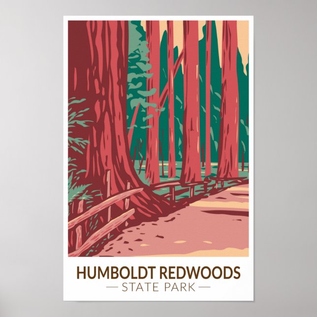 Humboldt Redwoods Staat Park Avenue of the Giants Poster (Vorne)