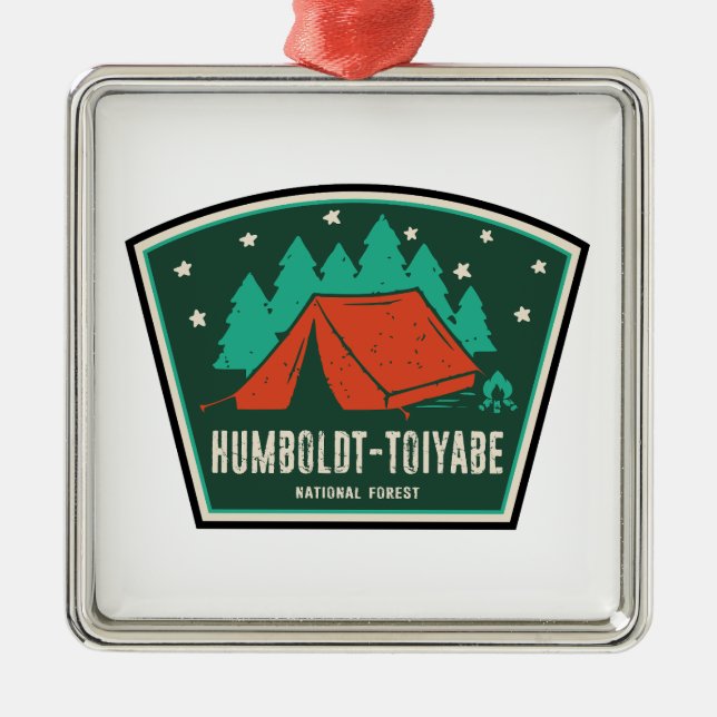 Humboldt-Toiyabe-Camping Ornament Aus Metall (Vorne)