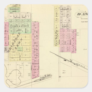 Humboldt und Dawson, Nebraska Quadratischer Aufkleber