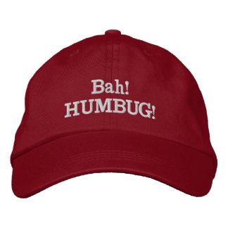 Humbug-Hut (justierbar mit weißer Stickerei) Bestickte Baseballkappe