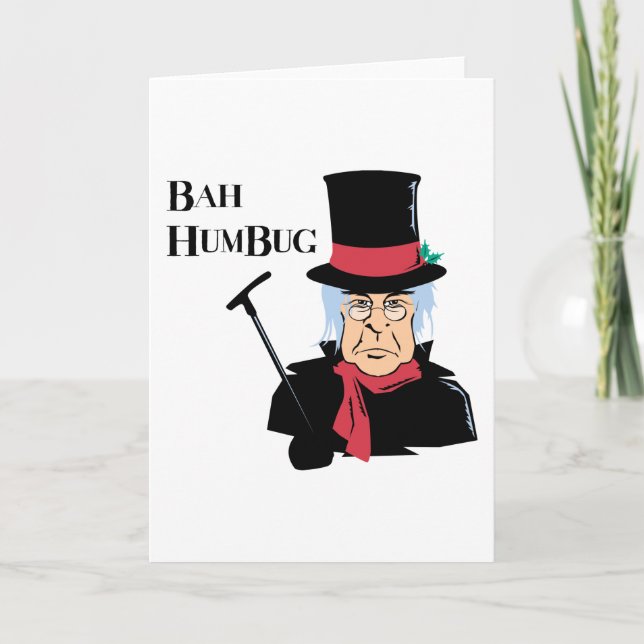 Humbug Scrooge Feiertagskarte (Vorderseite)