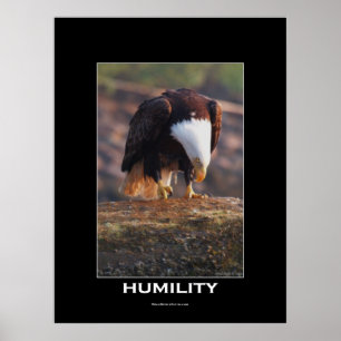 HUMILITY Bald Eagle Motivierend Poster