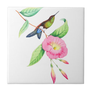 Humingbird und Hybiscus Fliese