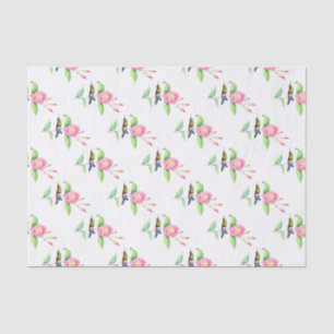 Humingbird und Hybiscus Seidenpapier