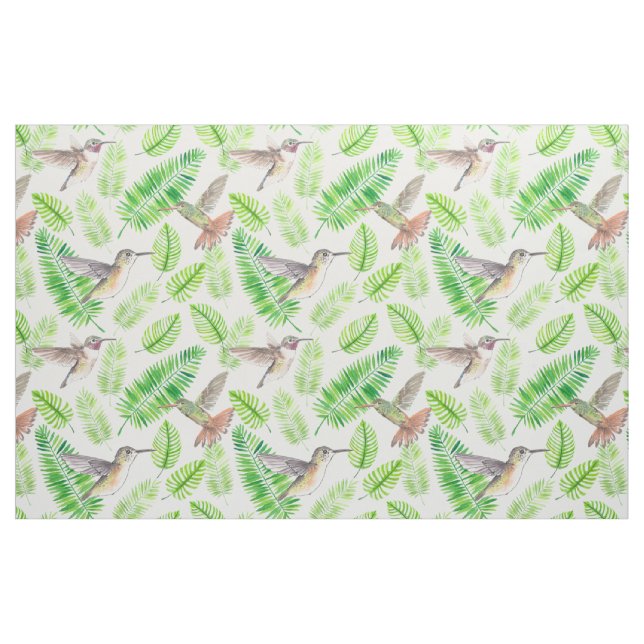 Humingvögel und tropische Blätter Stoff (Fat Quarter (45,7 x 55,9 cm))