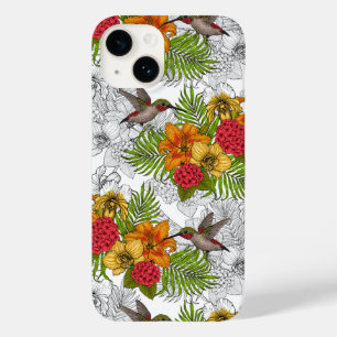 Humingvögel und tropisches Bouquet Case-Mate iPhone 14 Hülle