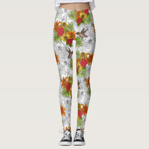 Humingvögel und tropisches Bouquet Leggings