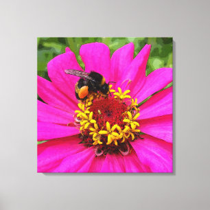 Hummel am Arbeitsplatz Leinwanddruck