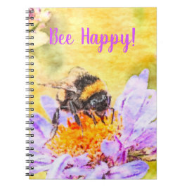 Hummel auf Blume Notizblock
