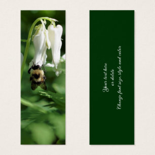 Hummel auf Columbine Blume Mini-Lesezeichen