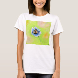 Hummel auf einer Blume Malerei T-Shirt