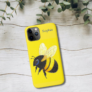 Hummel auf Gelb Case-Mate iPhone Hülle