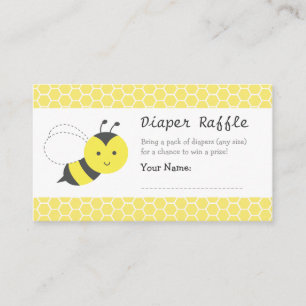 Hummel-Baby-Party, Windel-Raffle-Tickets Begleitkarte