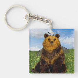 Hummel Bär im Feld der Lüster Schlüsselanhänger