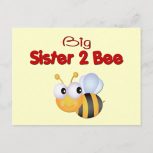 Hummel Bee Big Sister zu sein Postkarte