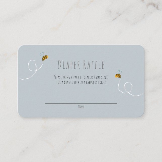 Hummel Bee Honey Bear Gender Neutral Baby Dusche Begleitkarte (Vorderseite)