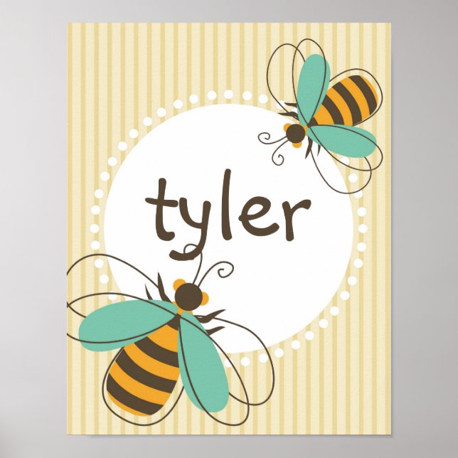 Hummel Bee Individuelle Name Kid Poster (Vorne)