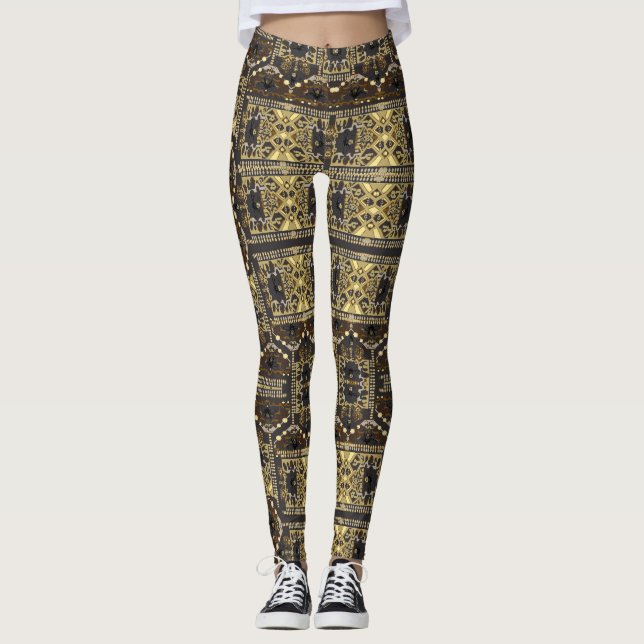 Hummel-Biene Geo Leggings (Vorderseite)