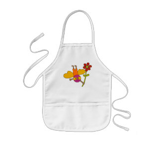 Hummel-Biene mit Blume Kinderschürze
