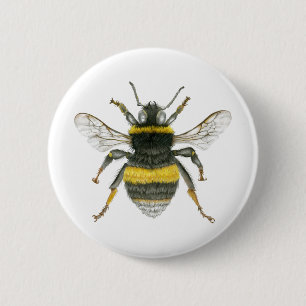 Hummel-Bienen-Abzeichen Button