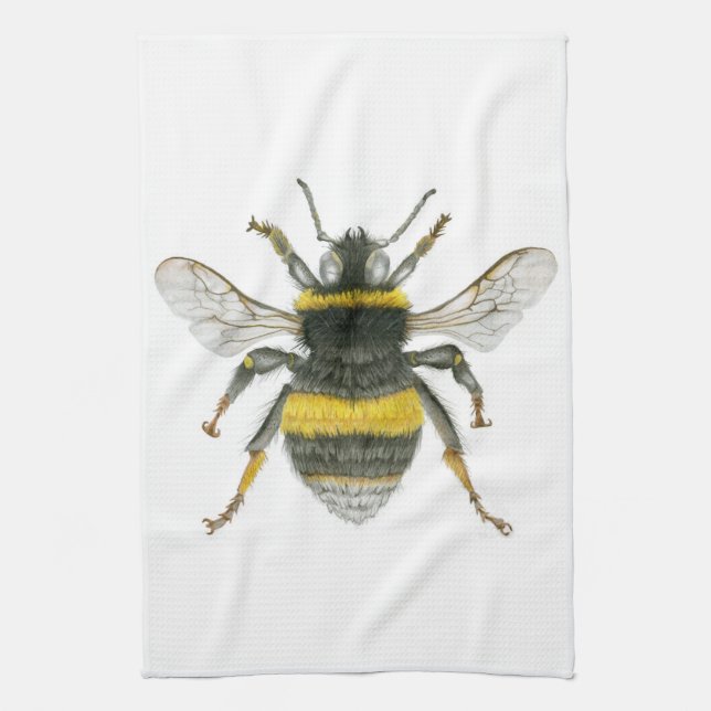 Hummel-Bienen-Küchen-Tuch Geschirrtuch (Vertikal)
