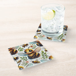 Hummel der Freude Glasuntersetzer