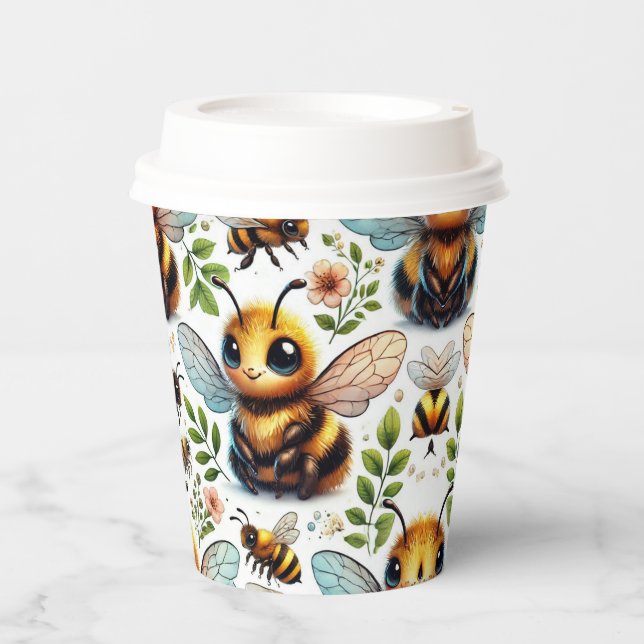 Hummel der Freude Pappbecher (Vorderseite)