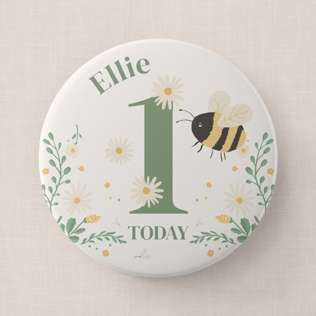 Hummel Erstes Geburtstagsabzeichen Bee-Day Button (Wildflower Flight - Milestone Birthday 4" Badge)