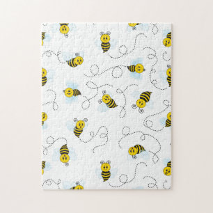 Hummel fliegt gelb schwarze Hummel Puzzle