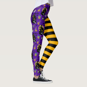Hummel gestreiftes Halloween Spooky Hexenhaus Leggings