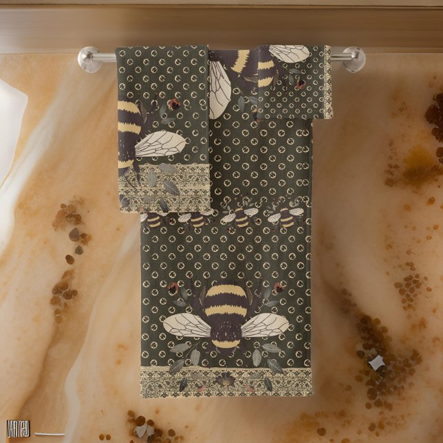 Hummel griechisches Spitzen Brown Gelb Badhandtuch Set (Von Creator hochgeladen)