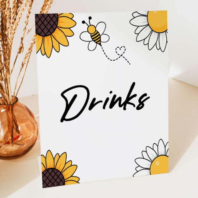 Hummel Honey Bee Drink Drink Table Party Zeichen Sockelschild (Von Creator hochgeladen)