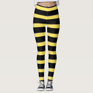 Hummel-inspiriertes schwarzes/gelbes leggings